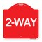 Signmission Designer Series Sign-2-Way, Red & White Aluminum Architectural Sign, 18" x 18", RW-1818-24495 A-DES-RW-1818-24495 - alternate 1